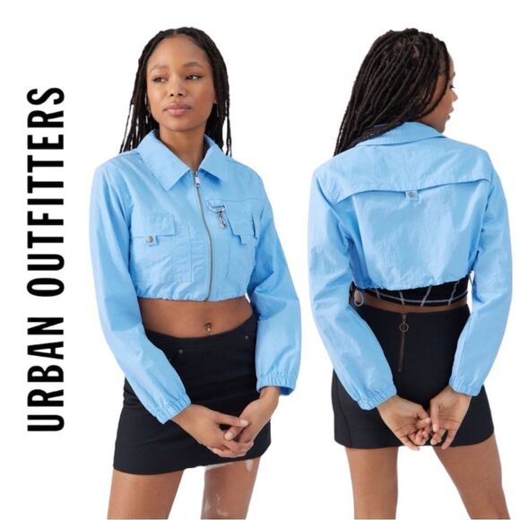 NEW BDG Urban Outfitters UO Ellie Shrunken Utility Coat Jacket M L - Picture 1 of 4